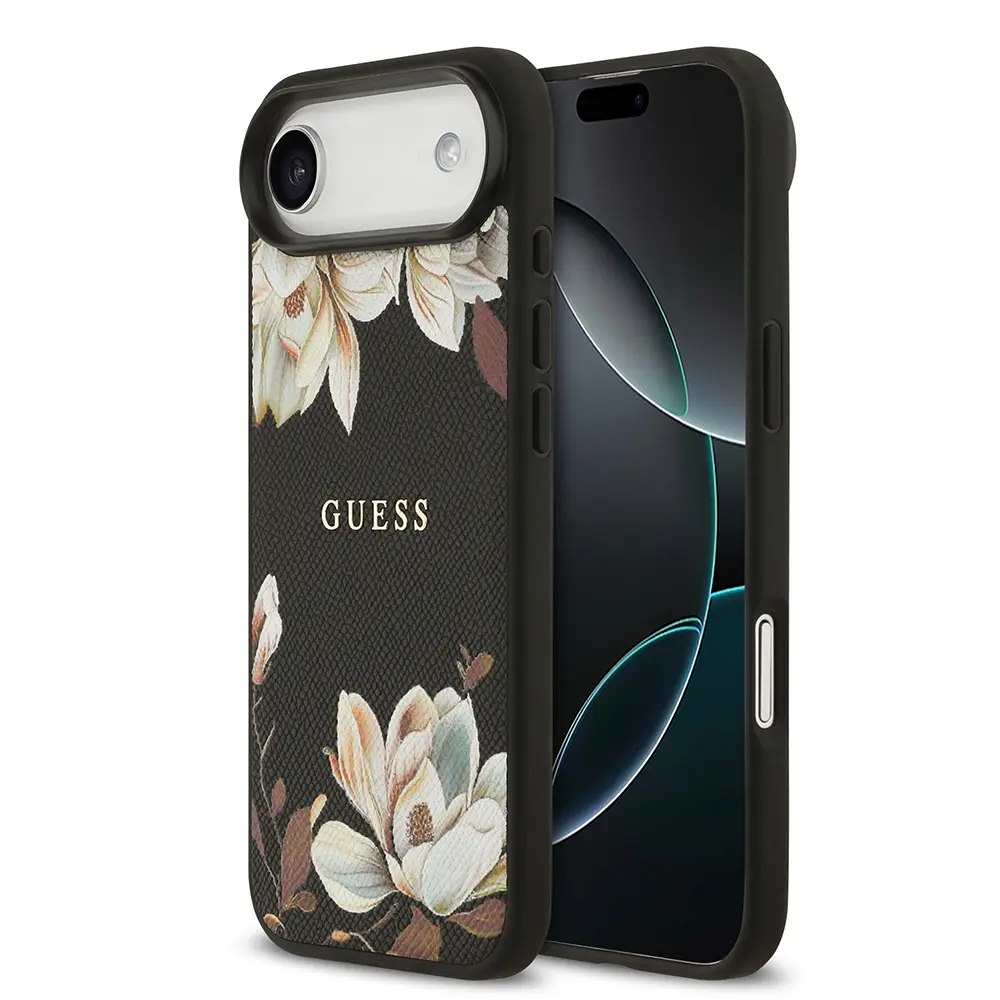 iPhone 17 Air MagSafe Uyumlu Çiçek Tasarımlı Kılıf - Guess Lisanslı