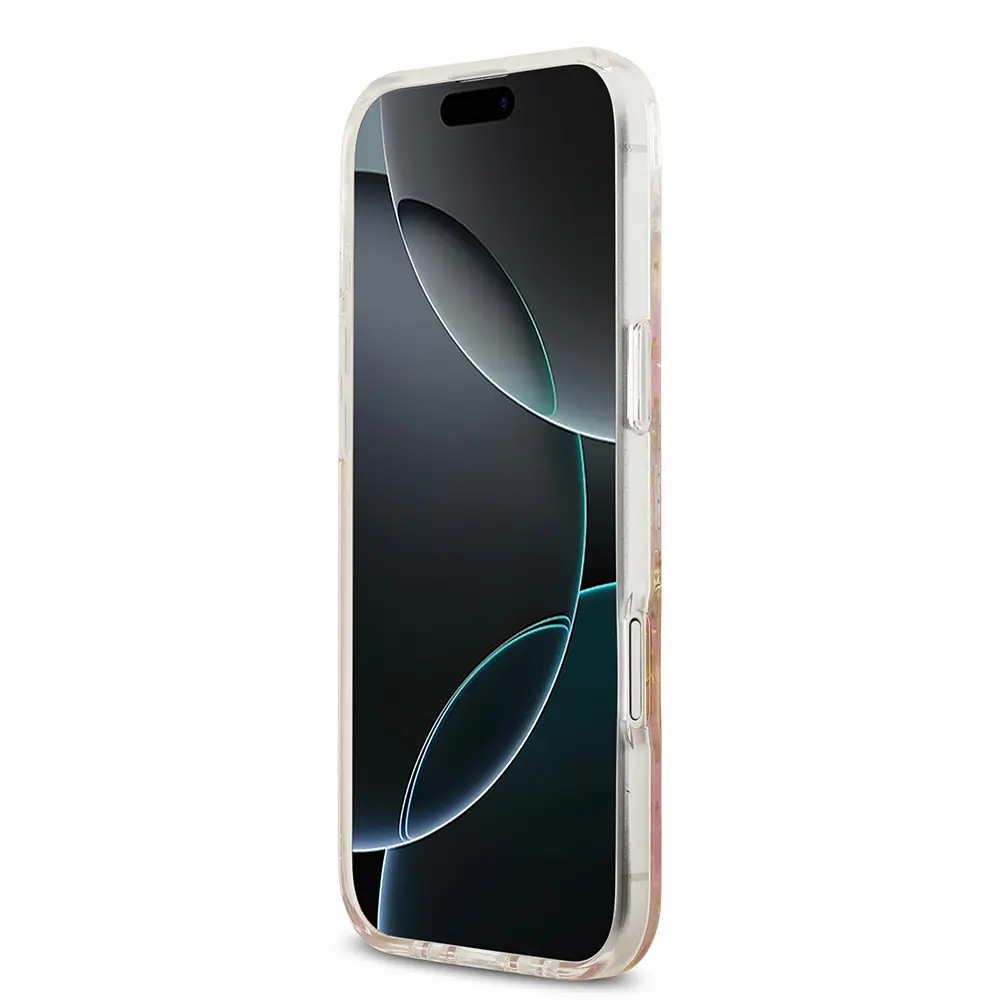 Apple iPhone 17 Air Kılıf Guess Orjinal Lisanslı M-safe Şarj Özellikli Transparan Resin Flowers Kapak