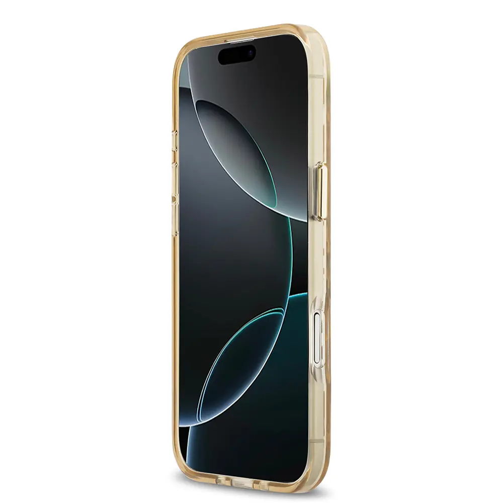 iPhone 17 Air MagSafe Uyumlu Simli Leopar Desenli Kılıf - Guess