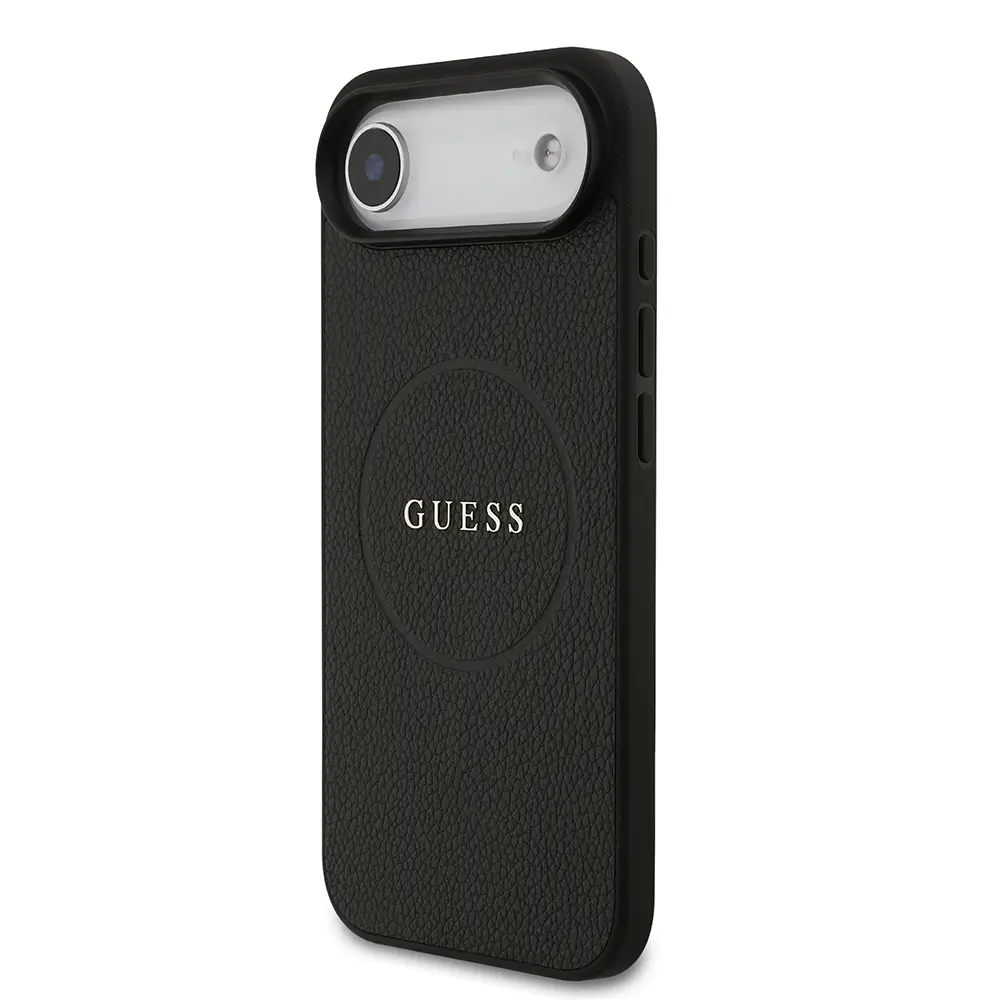 iPhone 17 Air MagSafe Uyumlu PU Deri Kılıf - Guess Yazı Logolu