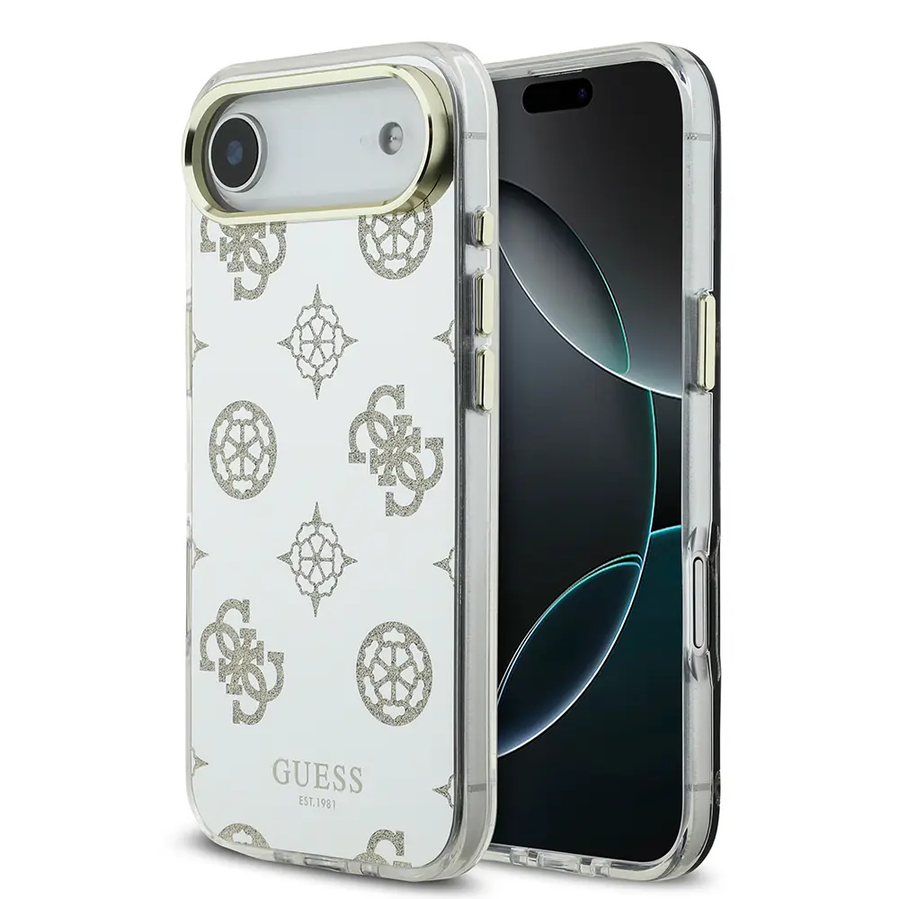 iPhone 17 Air Simli Aynalı Kılıf, Metal Kamera Çerçeveli - Guess