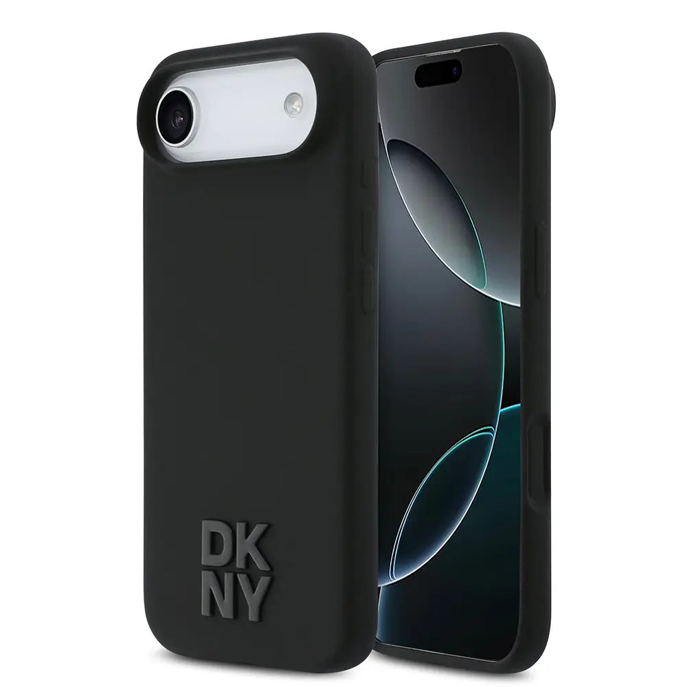 iPhone 17 Air MagSafe Uyumlu Silikon Kılıf - DKNY Metal Logolu