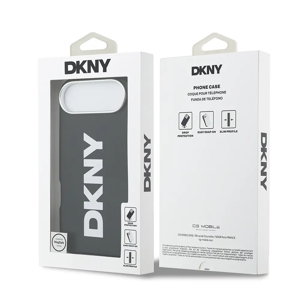 iPhone 17 Air MagSafe Uyumlu PU Kılıf - DKNY Büyük Dikey Logolu