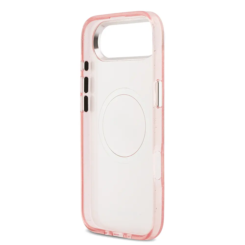 Apple iPhone 17 Air Kılıf Karl Lagerfeld Orjinal Lisanslı Parlayan Simli Karl & Choupette Heads Kapak