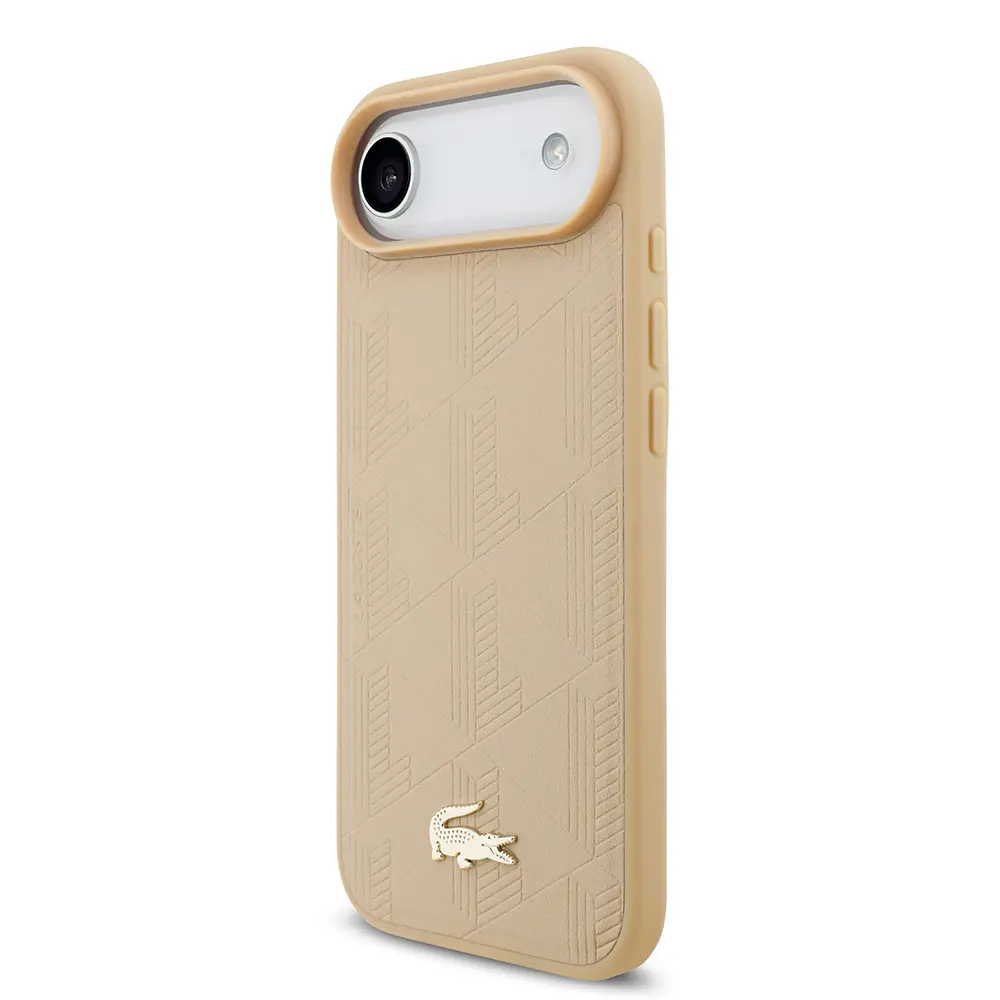 iPhone 17 Air MagSafe Uyumlu PU Deri Kılıf - Lacoste Monogram