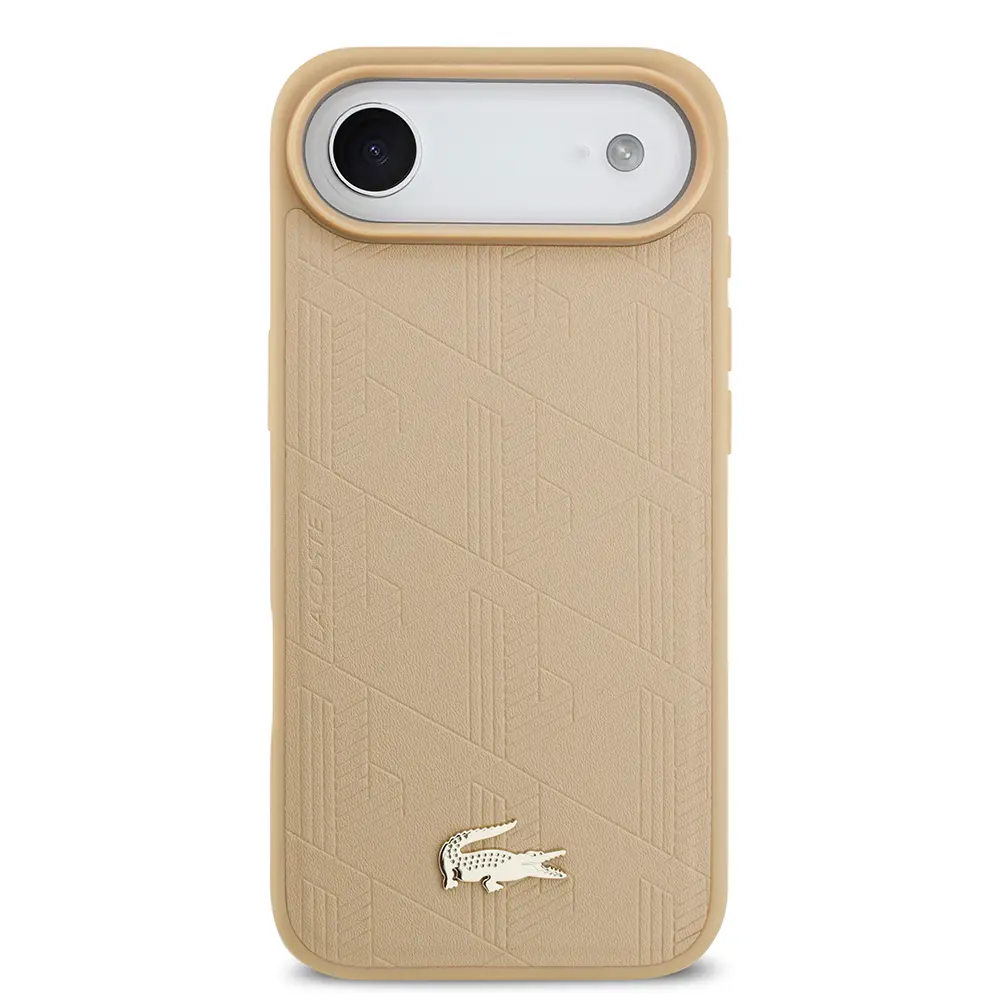 iPhone 17 Air MagSafe Uyumlu PU Deri Kılıf - Lacoste Monogram