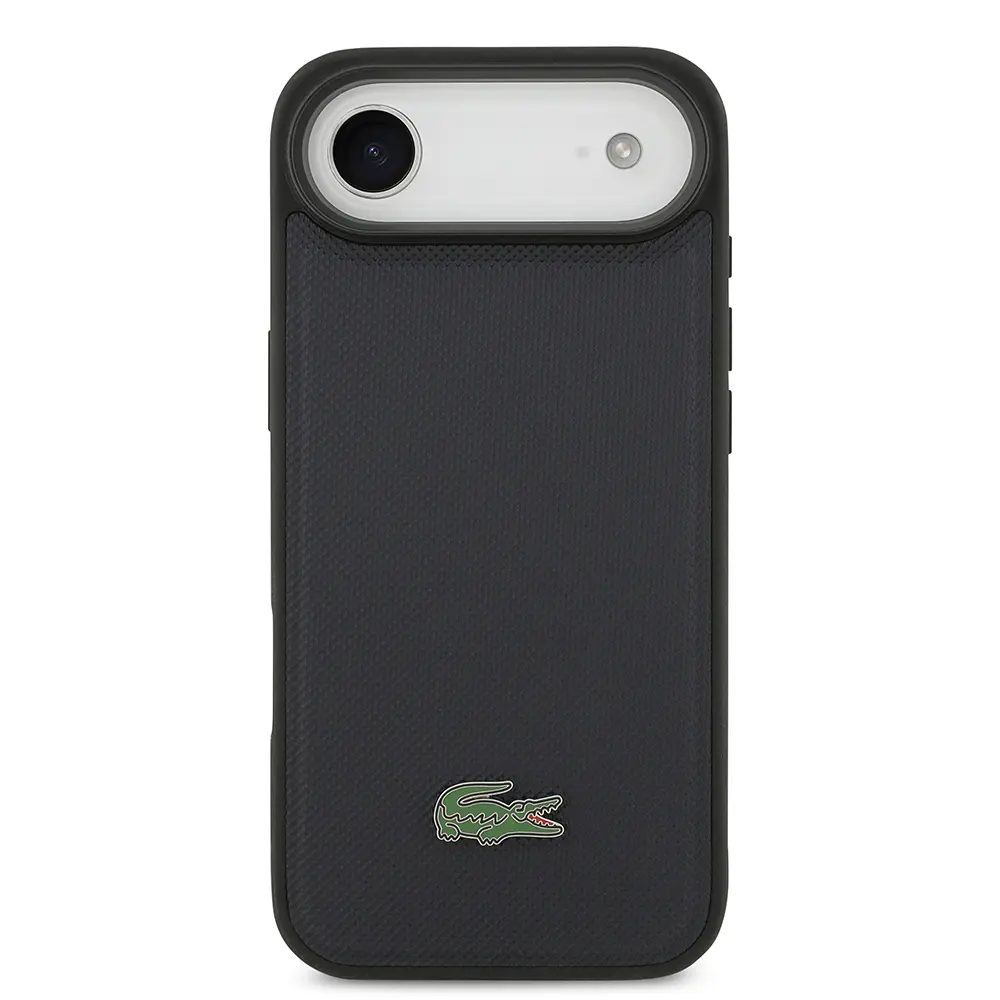 iPhone 17 Air MagSafe Uyumlu Kartlıklı Kılıf - Lacoste PU Pike Desenli
