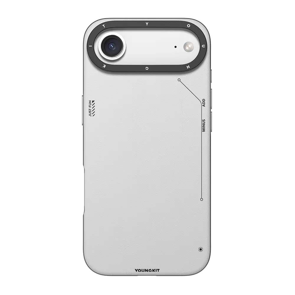 iPhone 17 Air MagSafe Uyumlu Mat Deri Desenli Kılıf - Youngkit Tech Fashion