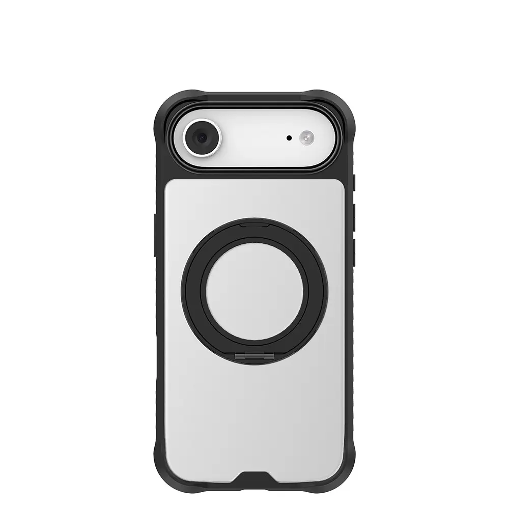 iPhone 17 Air MagSafe Uyumlu Parmak Halkalı Standlı Kılıf - Mutural Obsidian