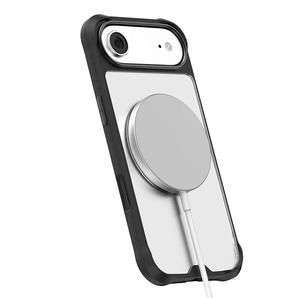 iPhone 17 Air MagSafe Uyumlu Parmak Halkalı Standlı Kılıf - Mutural Obsidian