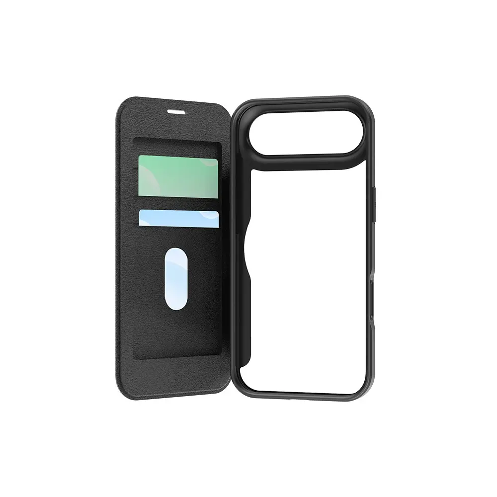 iPhone 17 Air MagSafe Uyumlu Şeffaf Kartlıklı Kapaklı Kılıf - Raptic Air Folio