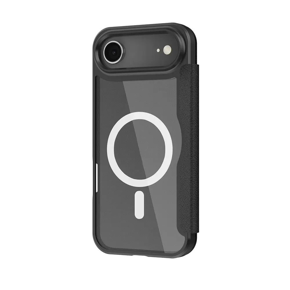 iPhone 17 Air MagSafe Uyumlu Şeffaf Kartlıklı Kapaklı Kılıf - Raptic Air Folio