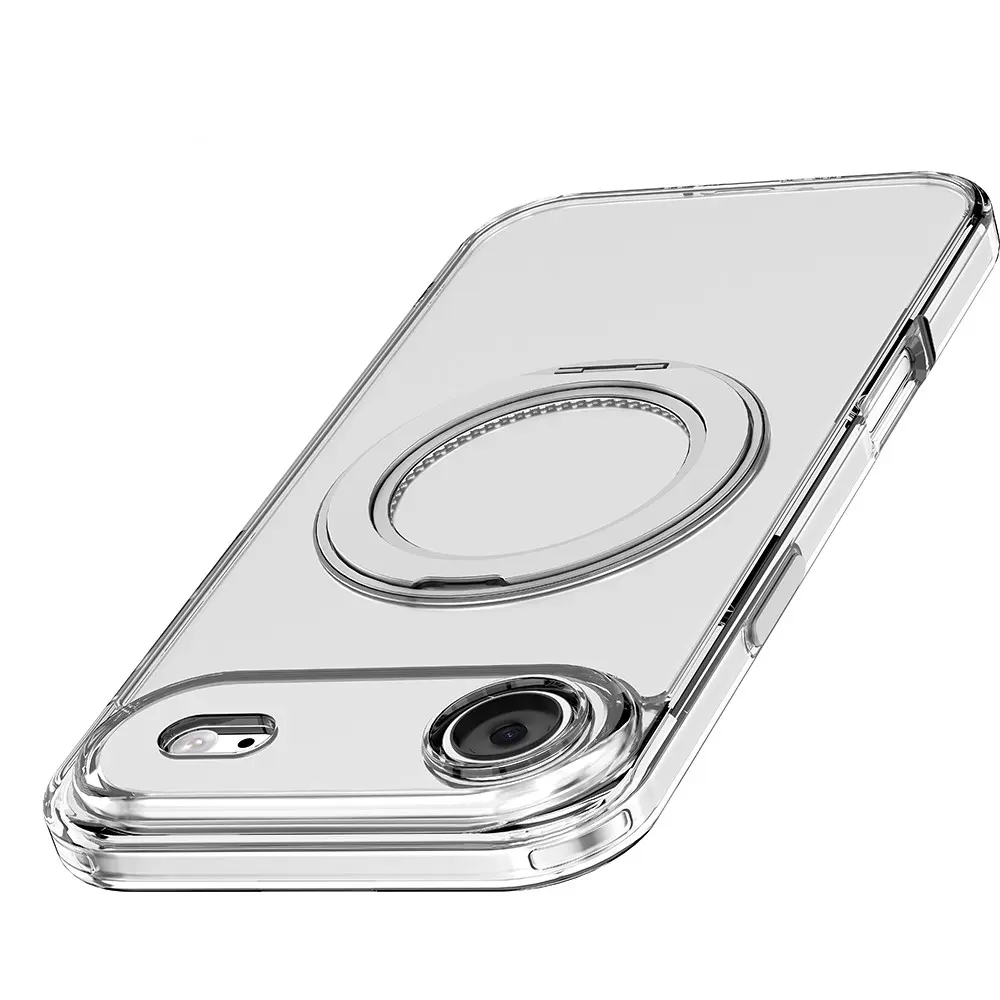iPhone 17 Air MagSafe Uyumlu Standlı Şeffaf Kılıf - Mutural Fresh