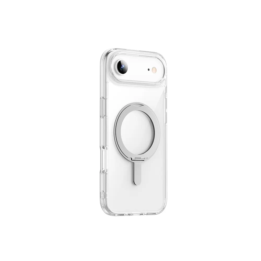 iPhone 17 Air MagSafe Uyumlu Standlı Şeffaf Kılıf - Wiwu iShield Ultra