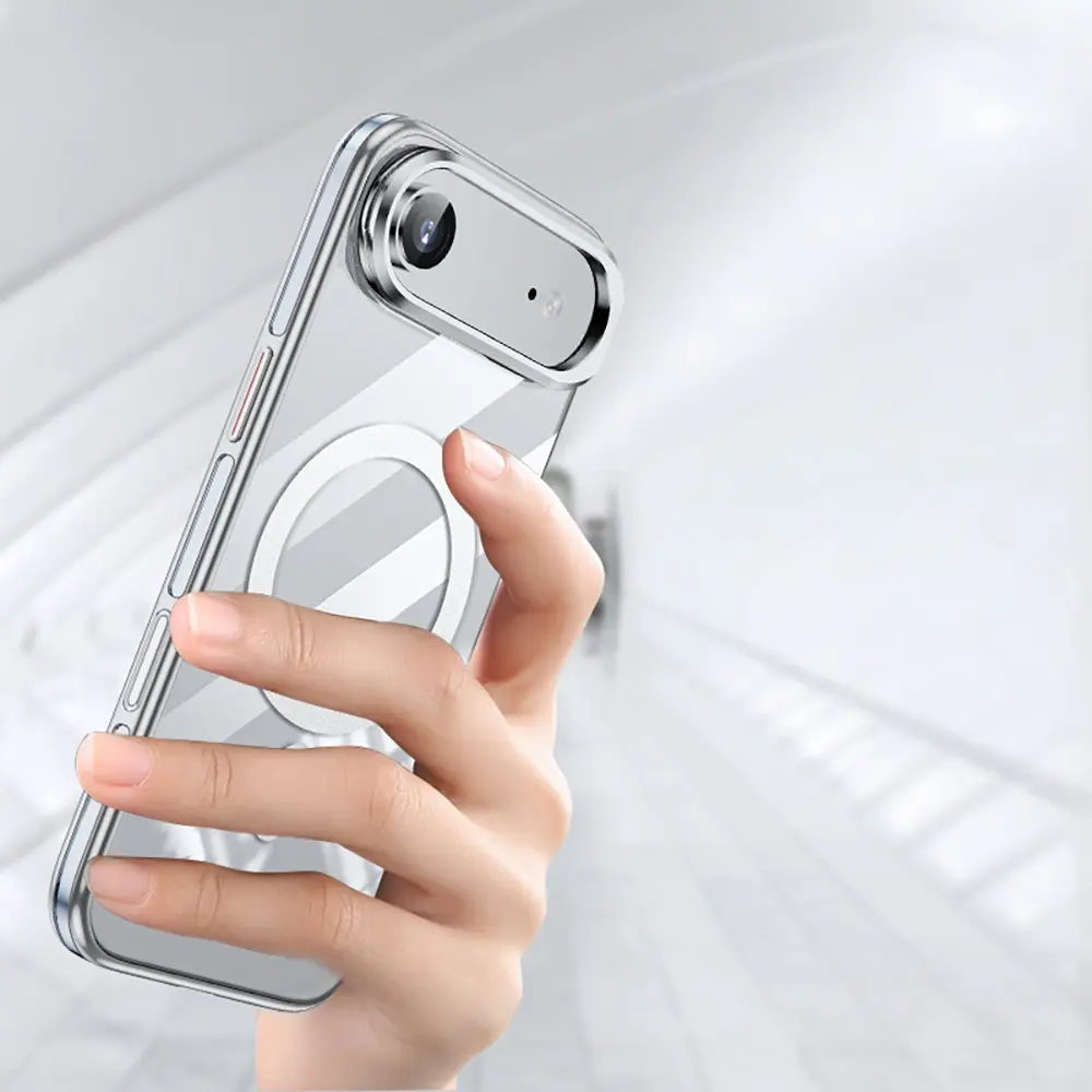 iPhone 17 Air MagSafe Uyumlu Standlı Şeffaf Kılıf - Wlons Efsane