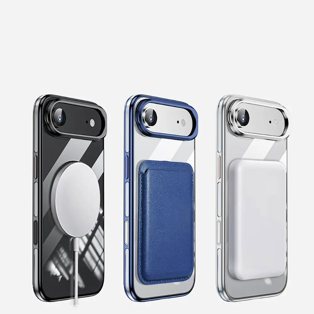 iPhone 17 Air MagSafe Uyumlu Standlı Şeffaf Kılıf - Wlons Efsane