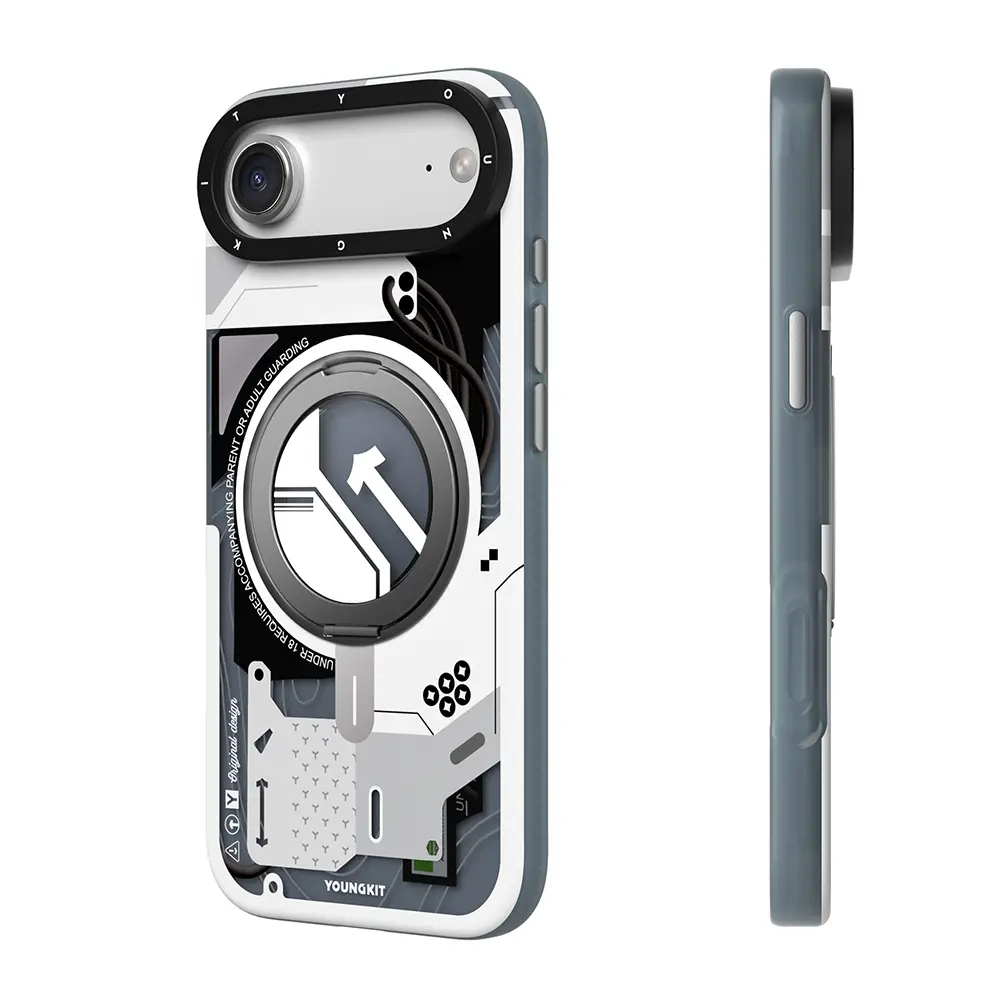 iPhone 17 Air MagSafe Uyumlu Halka Standlı Kılıf - Youngkit Starship