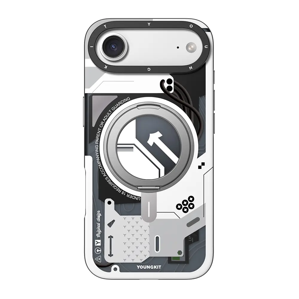 iPhone 17 Air MagSafe Uyumlu Halka Standlı Kılıf - Youngkit Starship