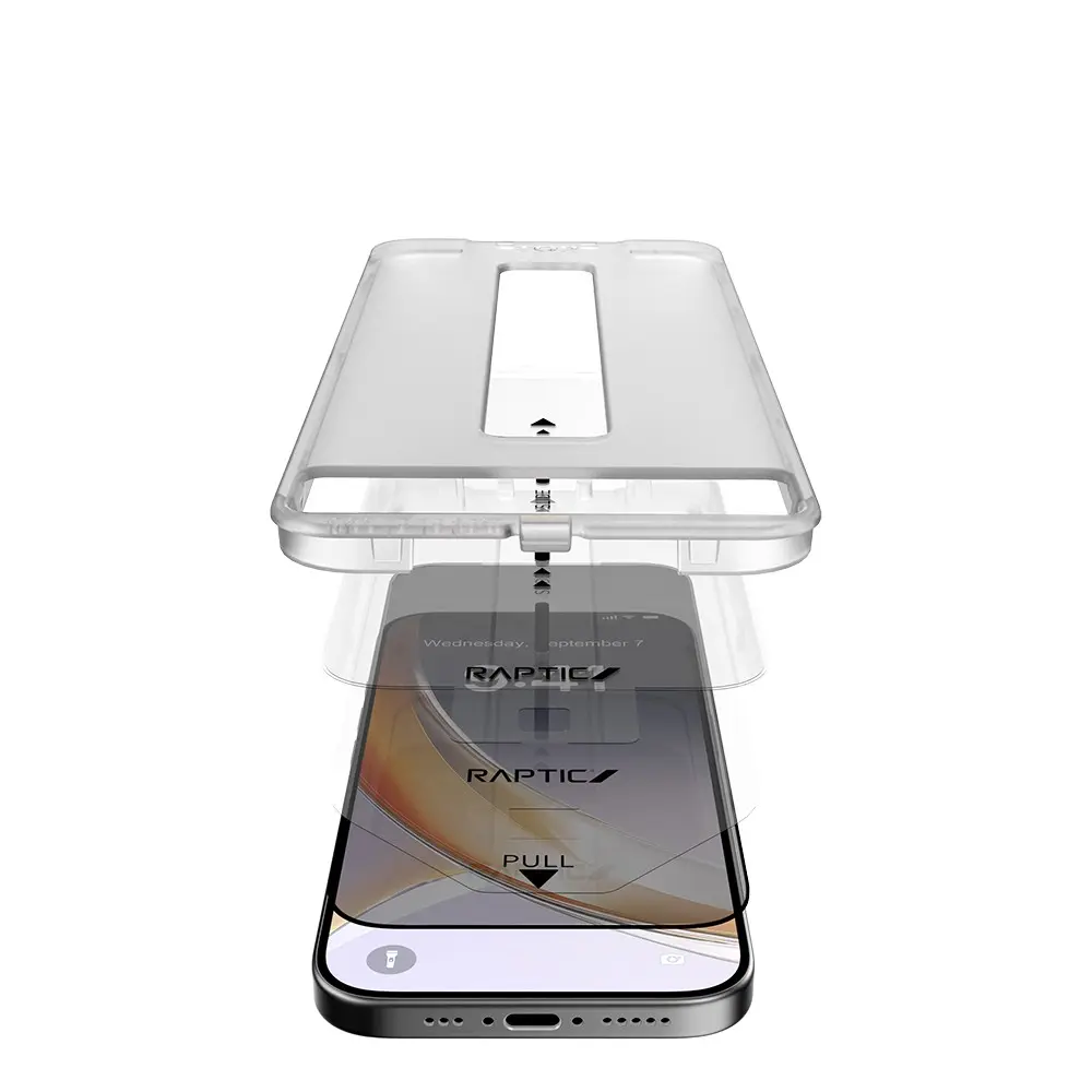 iPhone 17 Air Hayalet Ekran Koruyucu, 2 Adet ve Uygulama Aparatlı - Raptic Air Glass 2.5D