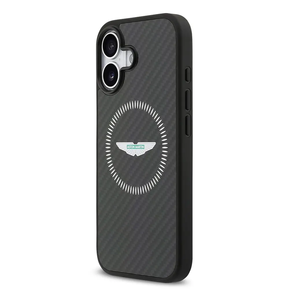 iPhone 17 MagSafe Uyumlu Karbon Fiber Kılıf - Aston Martin Lisanslı