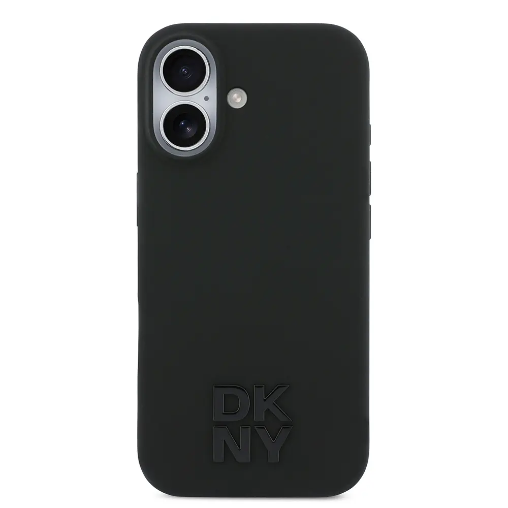 iPhone 17 MagSafe Şarj Özellikli Silikon Kılıf - DKNY Siyah