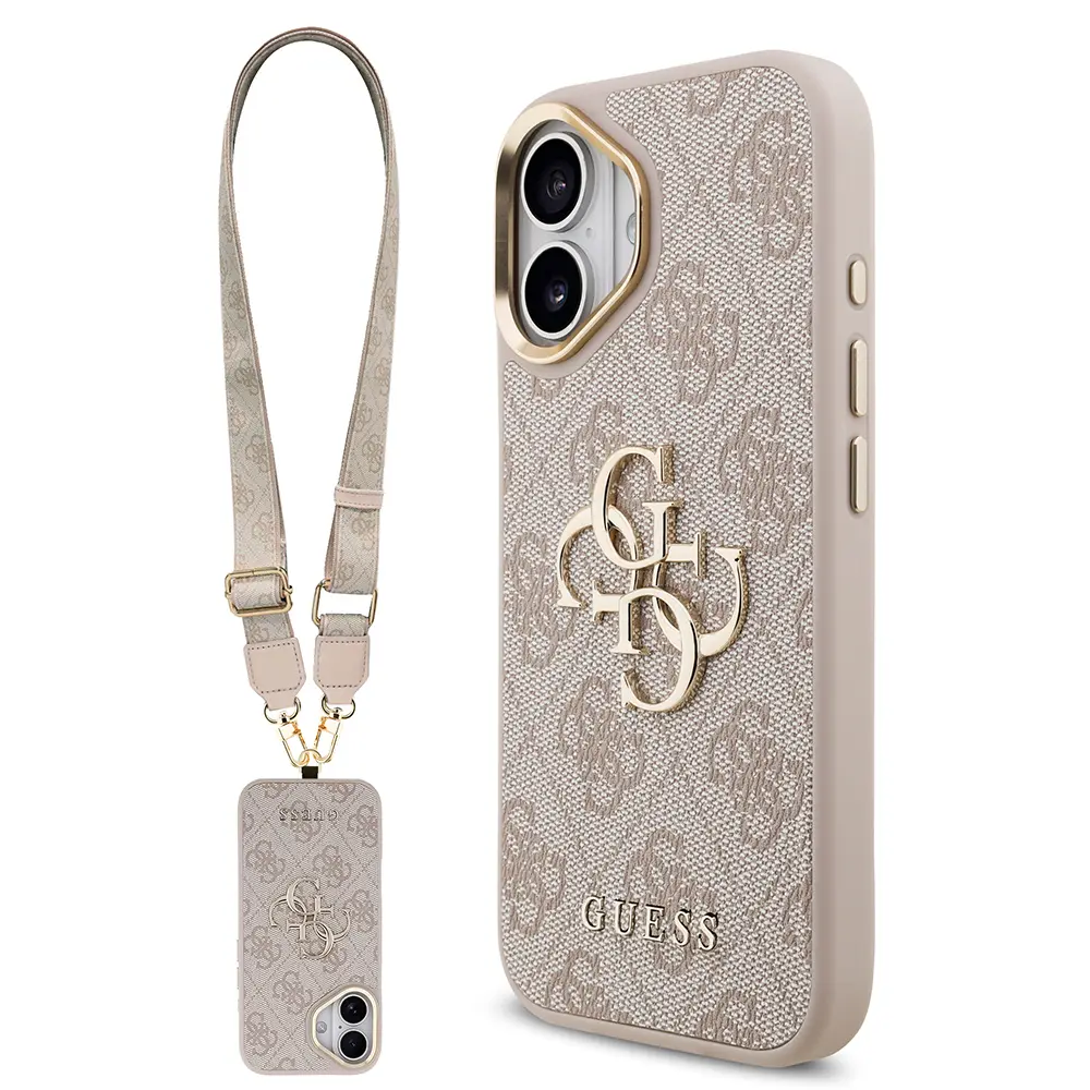 iPhone 17 Askılı Kılıf, Büyük Metal Logolu - Guess 4G