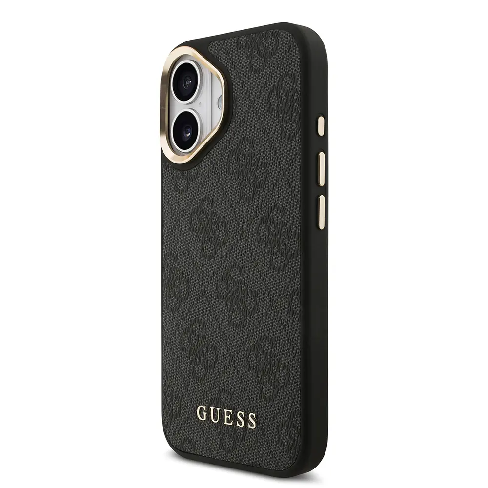 iPhone 17 MagSafe Uyumlu Kartlıklı Kılıf - Guess 4G Metal Logo