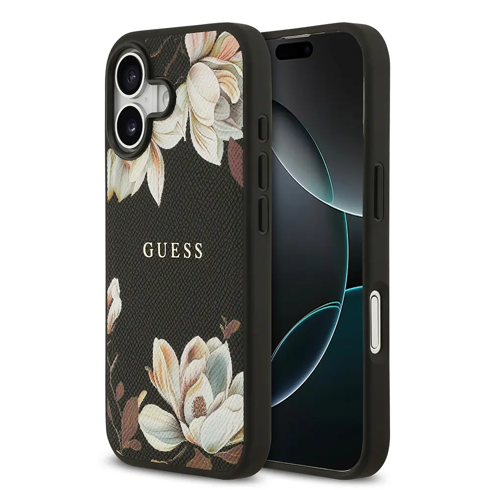 iPhone 17 MagSafe Uyumlu Çiçek Tasarımlı Kılıf - Guess Lisanslı