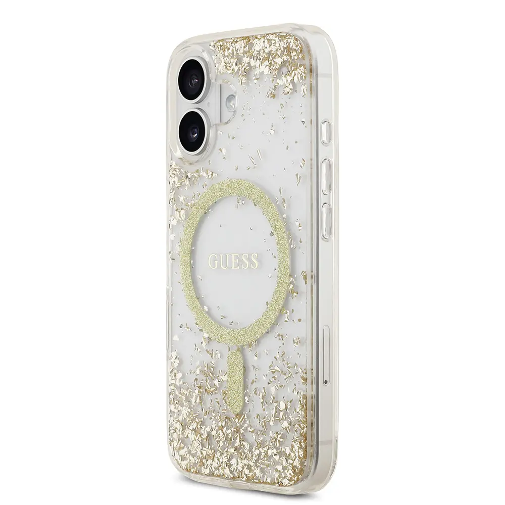iPhone 17 MagSafe Uyumlu Şeffaf Kılıf - Guess Resin Bottom