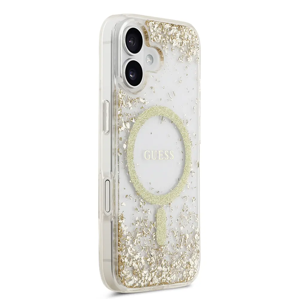 iPhone 17 MagSafe Uyumlu Şeffaf Kılıf - Guess Resin Bottom