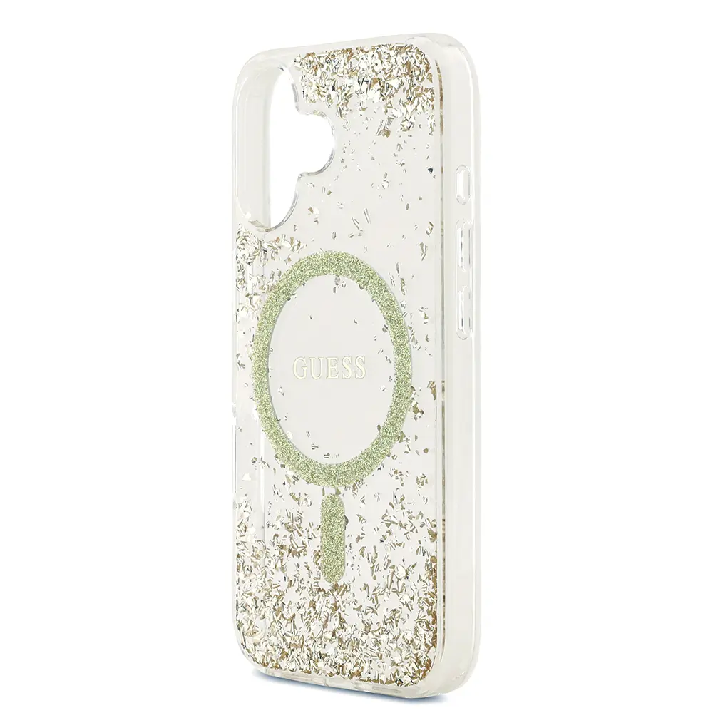 iPhone 17 MagSafe Uyumlu Şeffaf Kılıf - Guess Resin Bottom