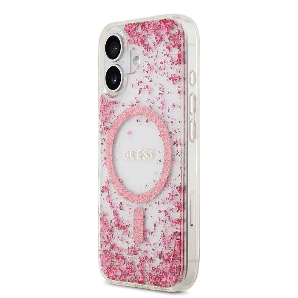 iPhone 17 MagSafe Uyumlu Şeffaf Kılıf - Guess Resin Bottom
