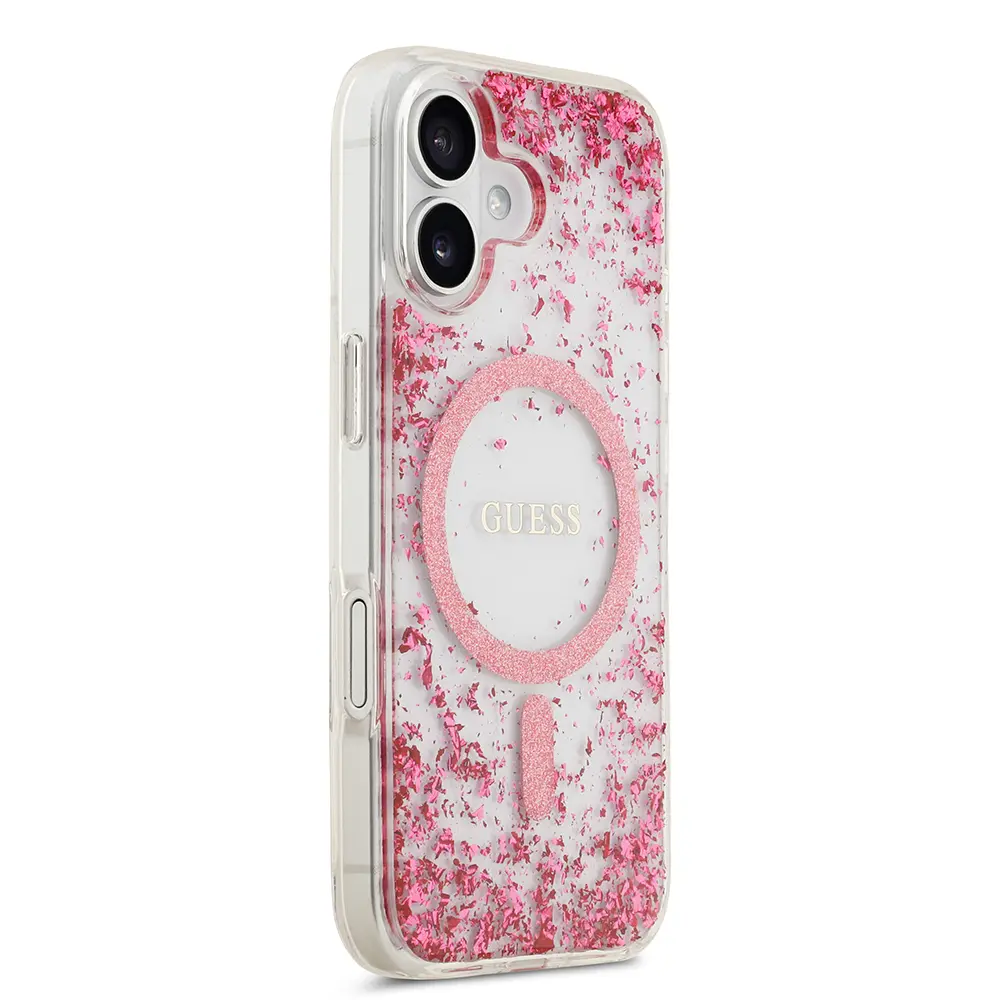 iPhone 17 MagSafe Uyumlu Şeffaf Kılıf - Guess Resin Bottom