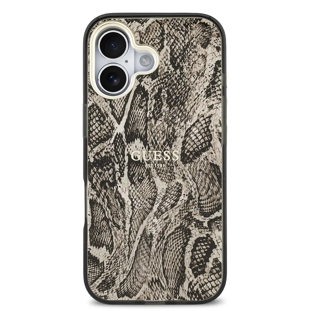 iPhone 17 MagSafe Uyumlu Python Desenli Kılıf - Guess Lisanslı