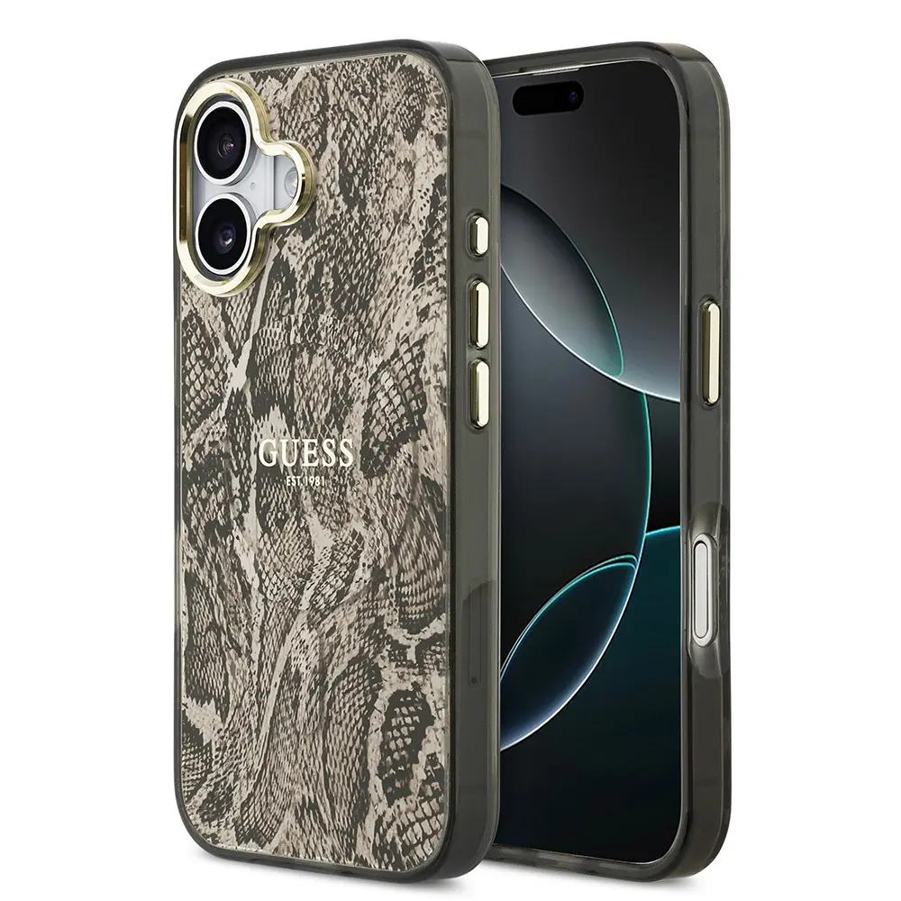 iPhone 17 MagSafe Uyumlu Python Desenli Kılıf - Guess Lisanslı
