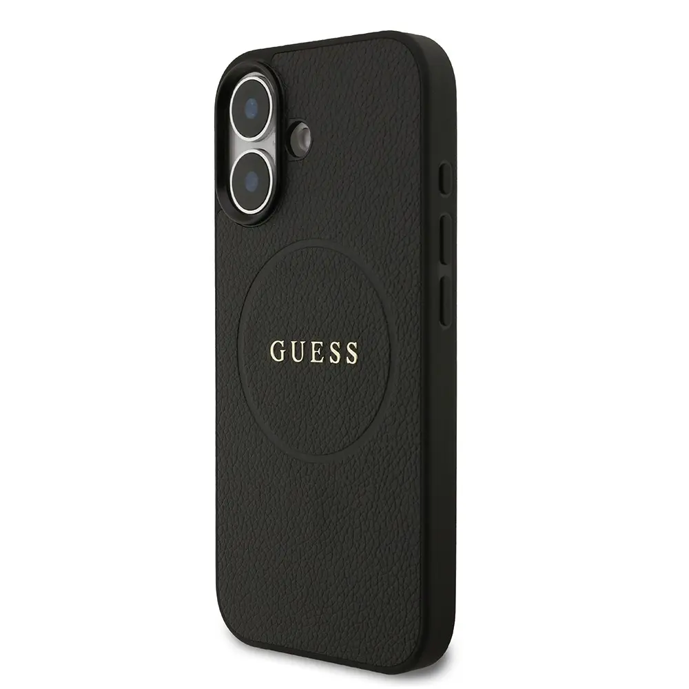 iPhone 17 MagSafe Uyumlu PU Deri Kılıf - Guess Yazı Logolu
