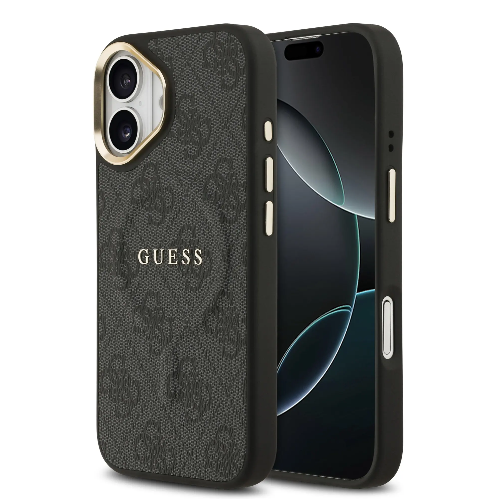 iPhone 17 MagSafe Uyumlu PU Deri Kılıf - Guess 4G Logolu