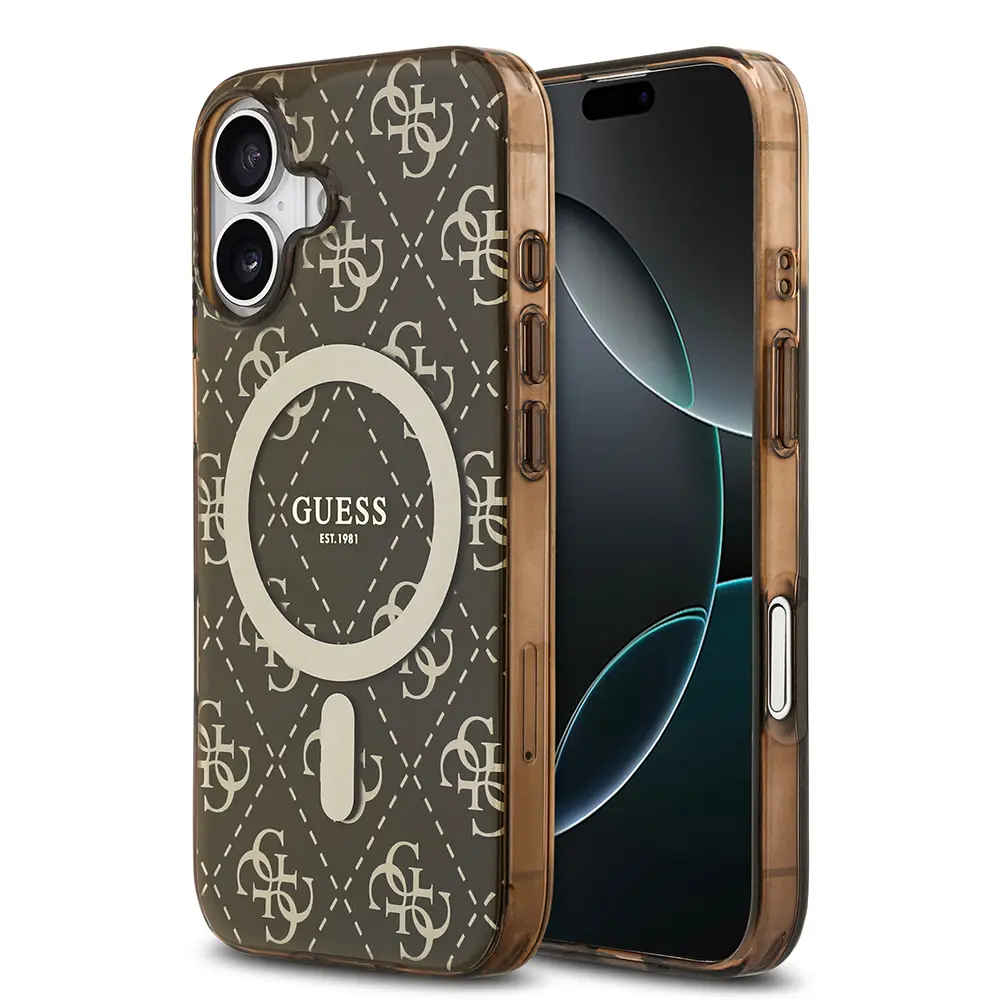 iPhone 17 MagSafe Uyumlu Kılıf - Guess 4G Desenli IML