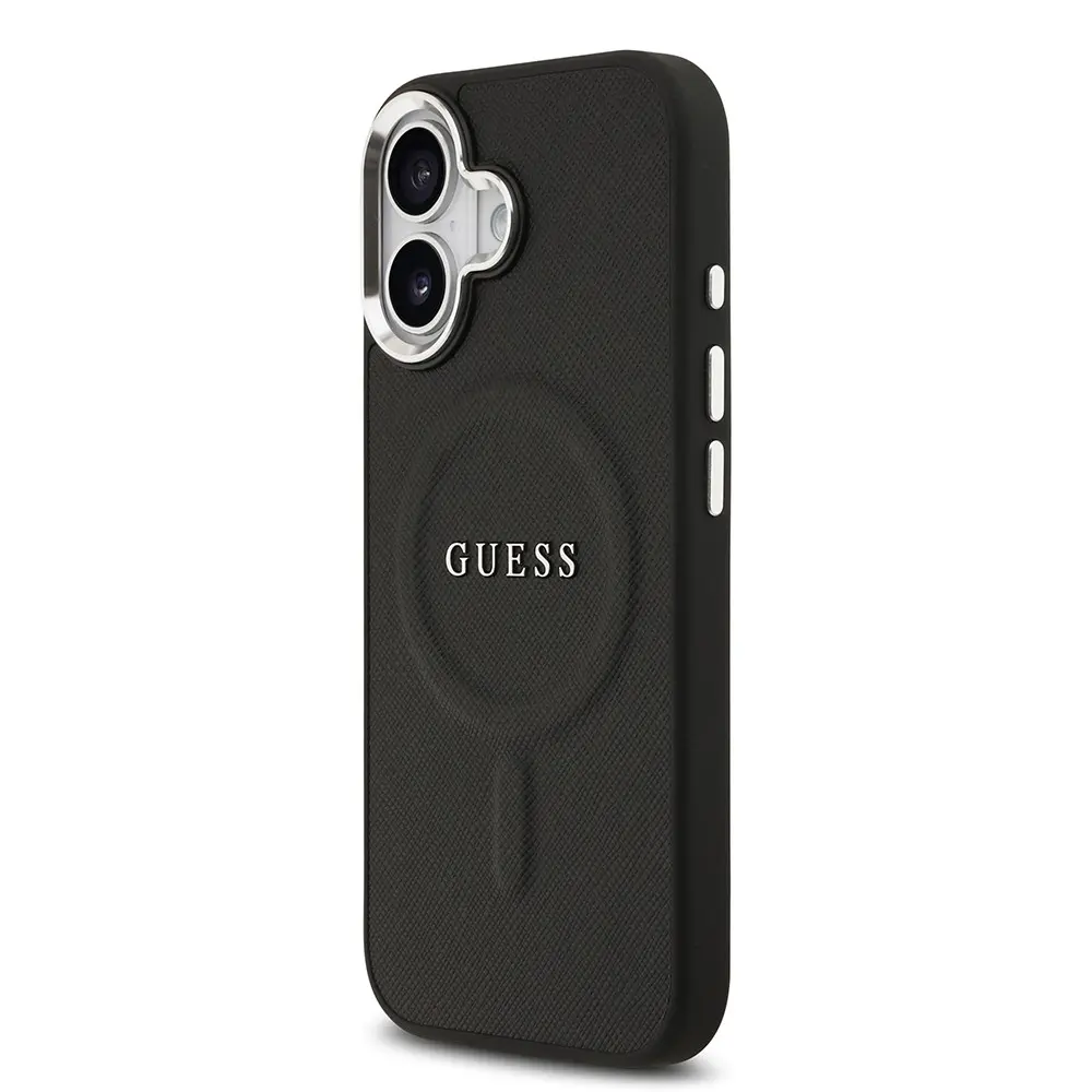iPhone 17 MagSafe Uyumlu PU Deri Kılıf - Guess Klasik Logolu