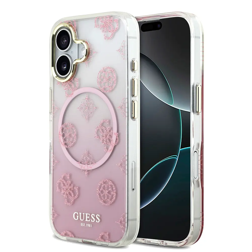 iPhone 17 MagSafe Uyumlu Silikon Kılıf - Guess Peony