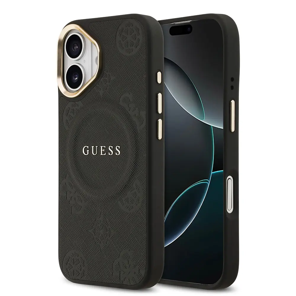 iPhone 17 MagSafe Uyumlu PU Deri Kılıf - Guess Peony
