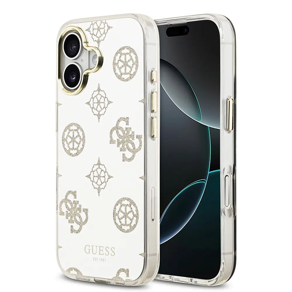 Apple iPhone 17 Kılıf Guess Orjinal Lisanslı Metal Kamera Çerçeveli Simli Aynalı Kapak