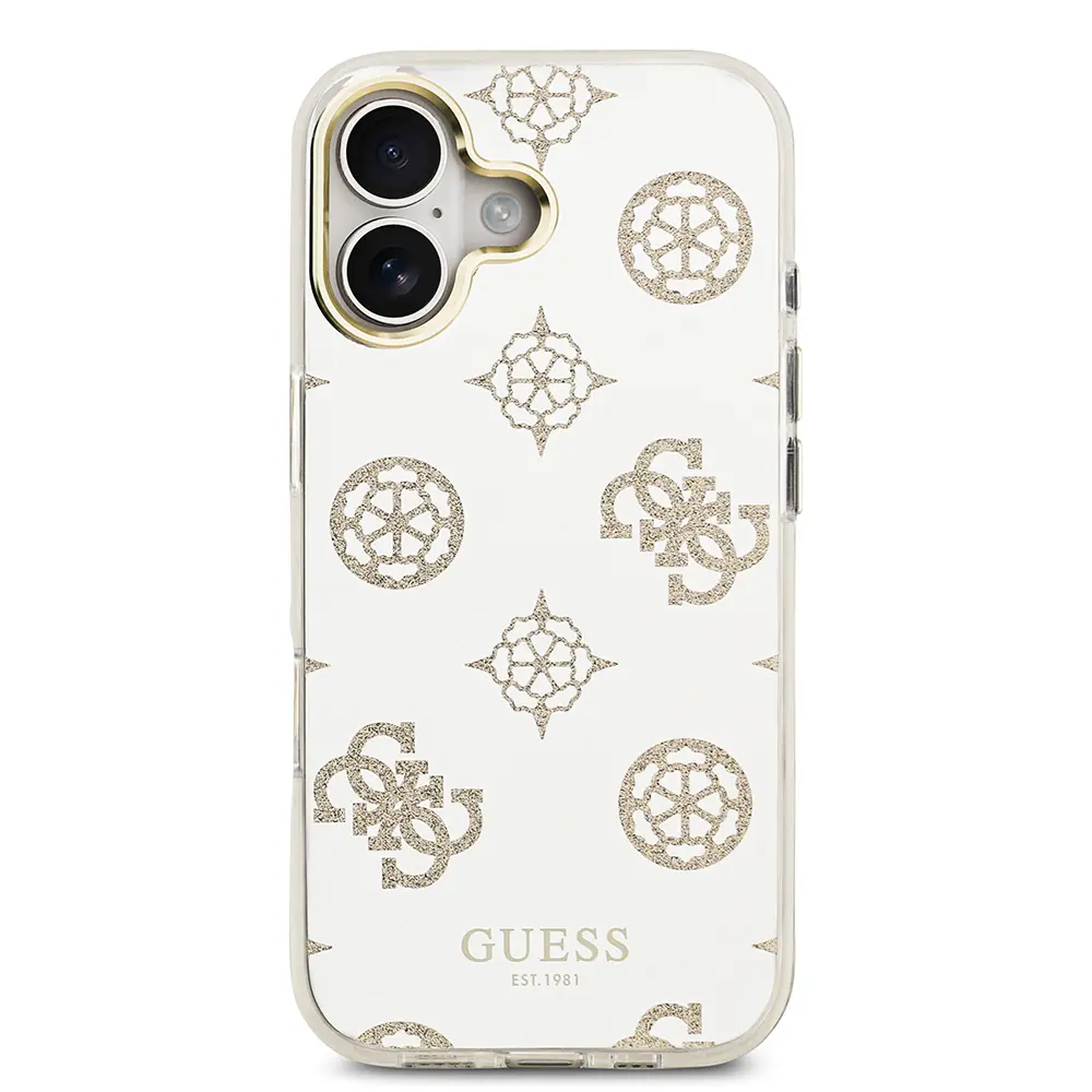 Apple iPhone 17 Kılıf Guess Orjinal Lisanslı Metal Kamera Çerçeveli Simli Aynalı Kapak
