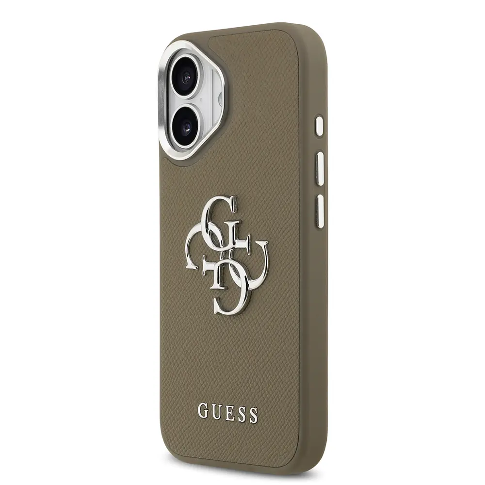 iPhone 17 Uyumlu Kılıf - Guess Grained 4G Büyük Logolu Kapak