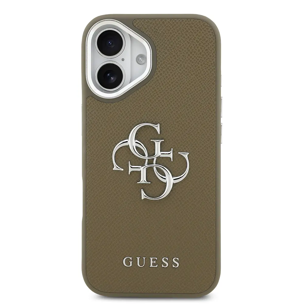 iPhone 17 Uyumlu Kılıf - Guess Grained 4G Büyük Logolu Kapak