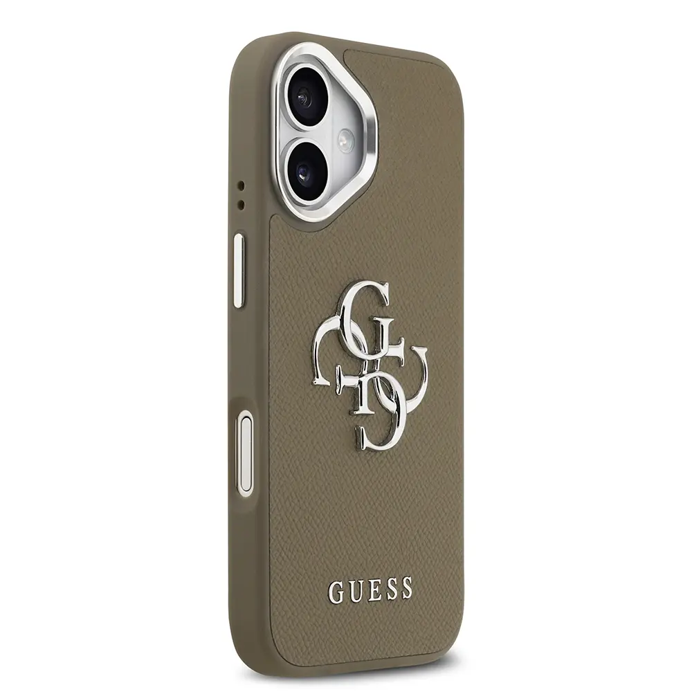 iPhone 17 Uyumlu Kılıf - Guess Grained 4G Büyük Logolu Kapak