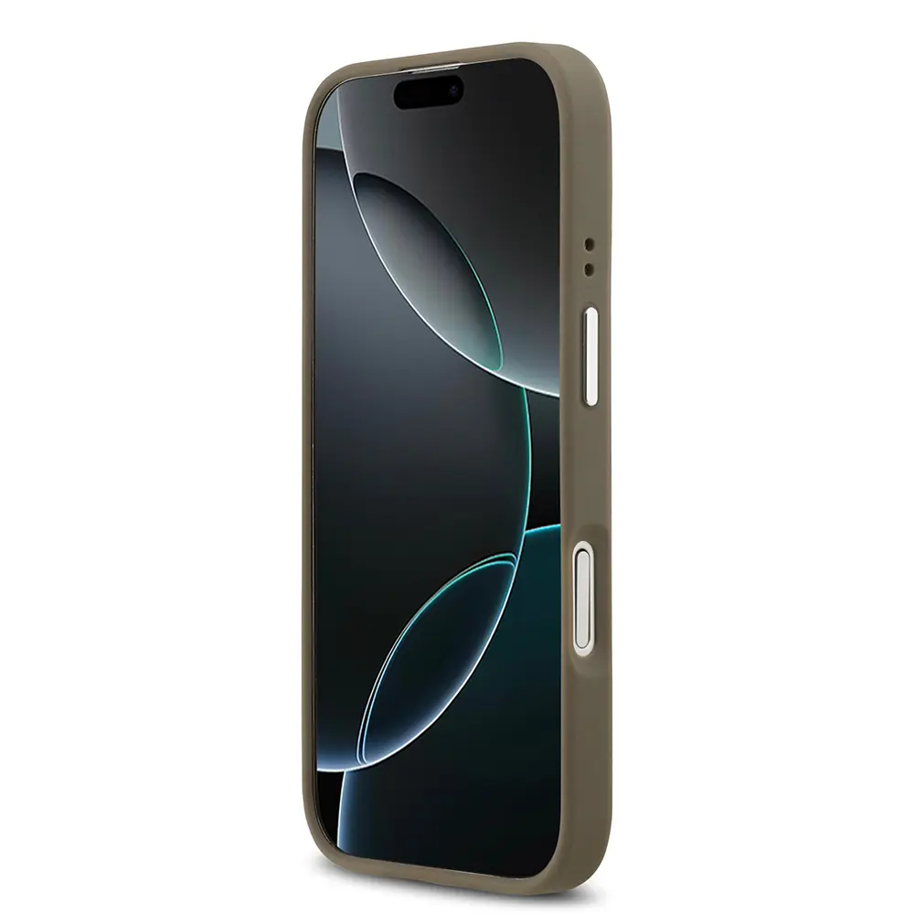 iPhone 17 Uyumlu Kılıf - Guess Grained 4G Büyük Logolu Kapak