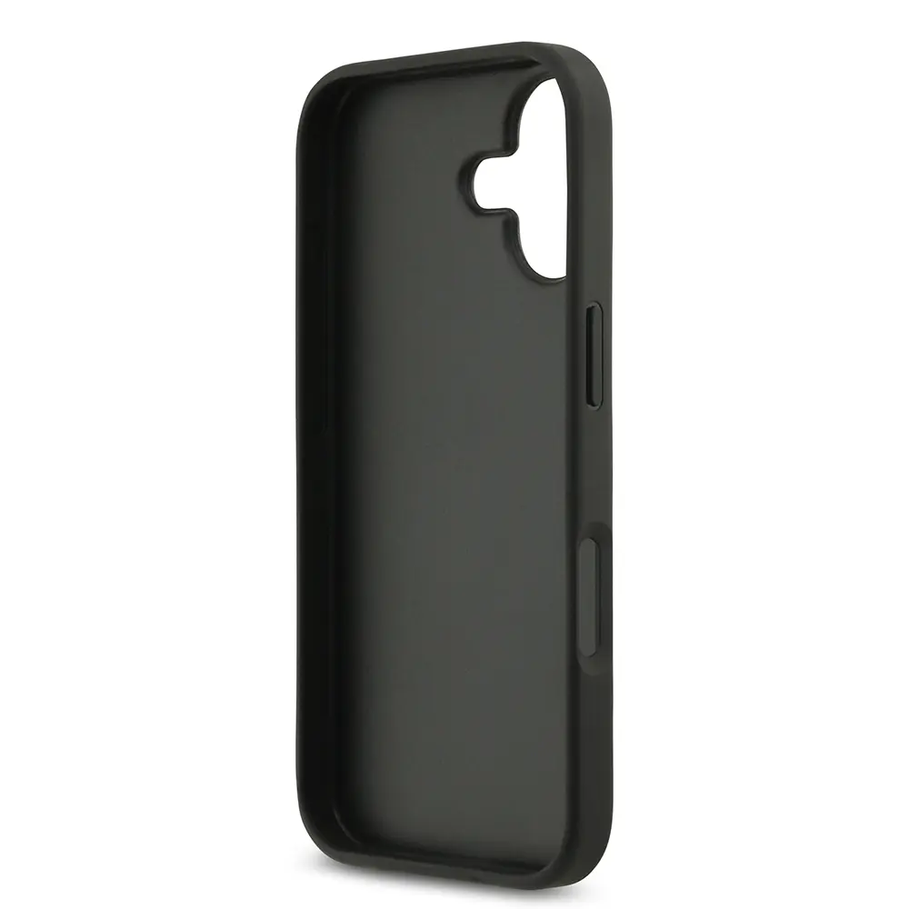 iPhone 17 Taşlı Arka Yüzey Üçgen Logolu Kılıf - Guess Lisanslı