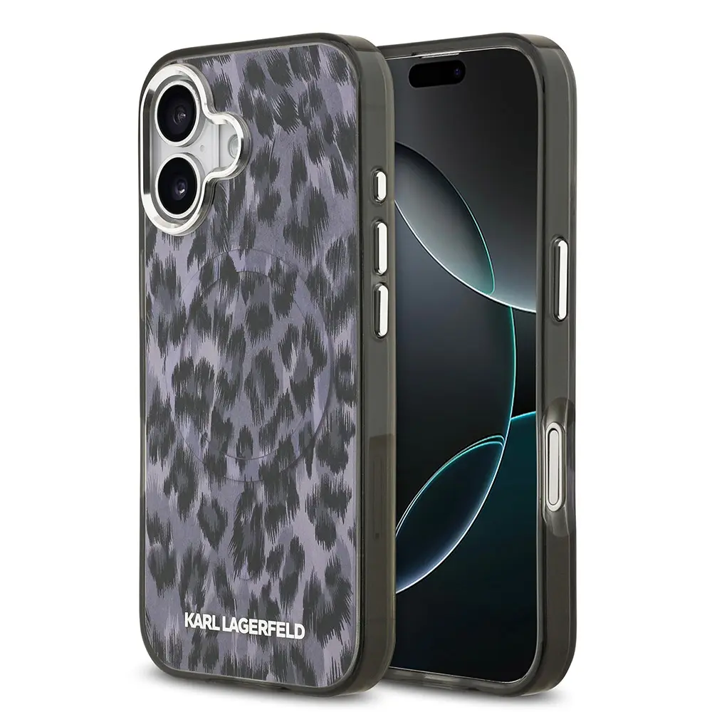 iPhone 17 MagSafe Uyumlu Leopar Baskılı Kılıf - Karl Lagerfeld