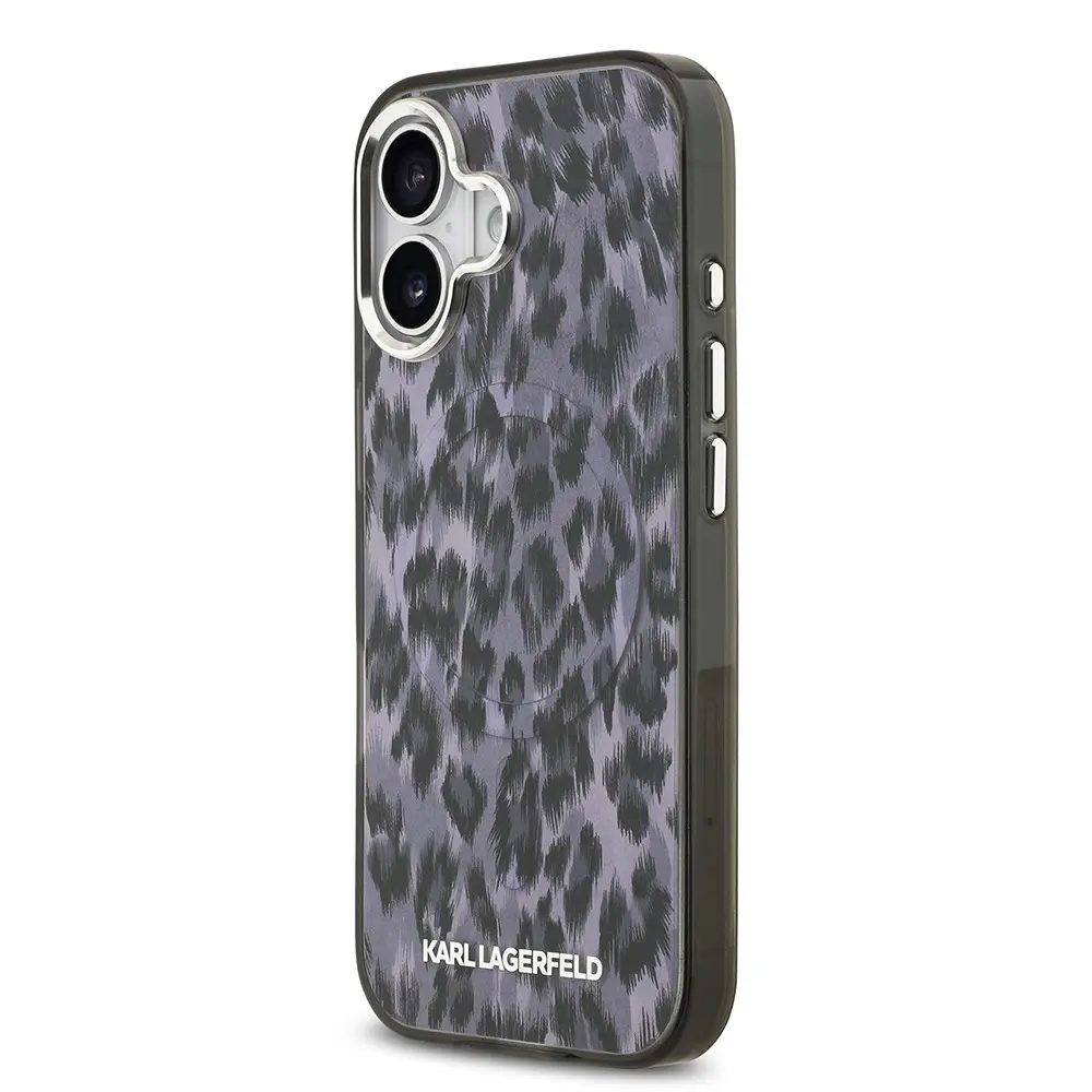 iPhone 17 MagSafe Uyumlu Leopar Baskılı Kılıf - Karl Lagerfeld
